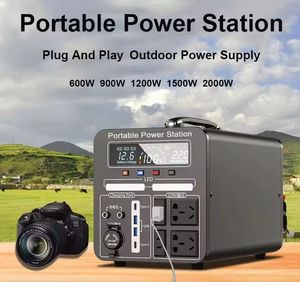 Tragbare 2000W Powers tation Lifepo4 Batterie bank 1000W Lade Solar panel Generator Heimgebrauch Taschenlampe versorgung Mobile MPPT - Product Image 3