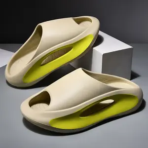 Grosir sandal dan sandal pria, pantai eva kustom dengan logo murah, sandal selop putih untuk luar ruangan