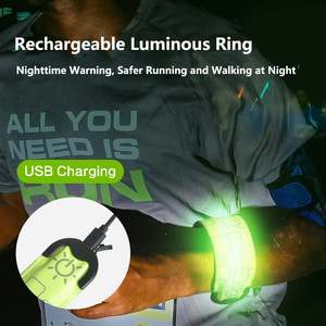 Bracelet LED néon clignotant rechargeable MADESHINE, bracelet lumineux pour événements nocturnes en plein air, décorations de fête - Product Image 5
