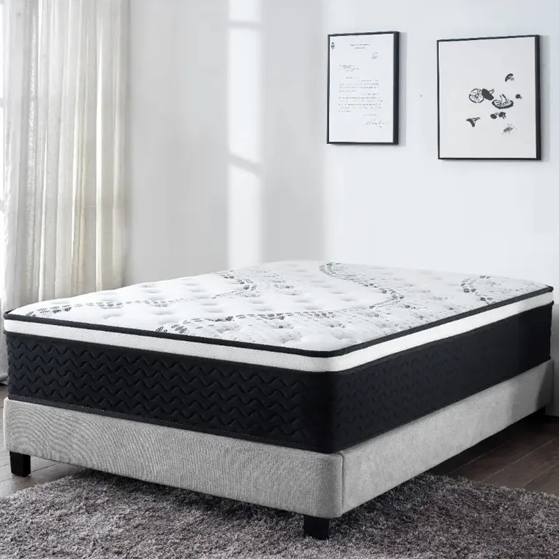 Matelas à ressorts ensachés individuel cinq zones queen size en boîte de qualité hôtelière