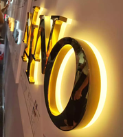 Letrero de letra de canal retroiluminado Led de gran venta 2022 para hospitales y empresas montado en la pared al aire libre respetuoso con el medio ambiente con tiras LED