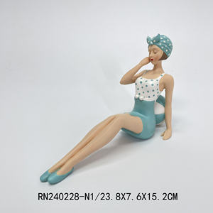 Estatuas Naturales, Moldes de Resina, Artesanía, Escultura de <span class=keywords><strong>Chica</strong></span> Sexy en Traje de Baño en <span class=keywords><strong>la</strong></span> Playa, Figura Decorativa para Habitación - Product Image 6