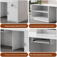 Bureau d'accueil en cuir - Design minimaliste multifonctionnel pour hall d'hôtel, salon de beauté, établissement de formation et bureau