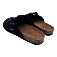 Sabots en daim véritable pour femmes et hommes avec soutien de la voûte plantaire en liège souple Mules en cuir de lit Sandales sabots en liège personnalisées