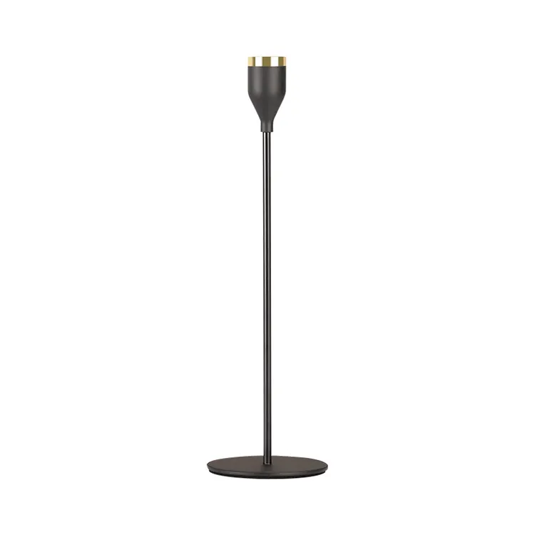 Luz de luxo 3 tamanhos, suporte de mesa preto para velas, vintage, nórdico, metal alto, conjunto de suporte de vela