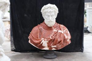 Statue de tête <span class=keywords><strong>en</strong></span> <span class=keywords><strong>marbre</strong></span> blanc célèbre, sculpture de <span class=keywords><strong>buste</strong></span> de Newton sculptée à la main dans la pierre - Product Image 6