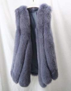 Fashionable <strong>Long</strong> Real Fox Fur Vest <strong>Gilet</strong> Winter Warm Fluffy Fur Sleeveless Coat <strong>Women</strong> Genuine Fox Waistcoat - Product Image 5