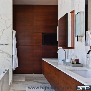 BFP Impiallacciatura di Legno Commerciale Impermeabile <span class=keywords><strong>Bagno</strong></span> Vanity Unità per Hotel <span class=keywords><strong>Bagno</strong></span> Disegni - Product Image 1