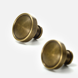 Solid Brass Round Drawer <strong>Knob</strong> Cabinet Pull Handle Antique Bronze Wardrobe <strong>Door</strong> <strong>Knobs</strong> Furniture Hardware Handle - Product Image 2
