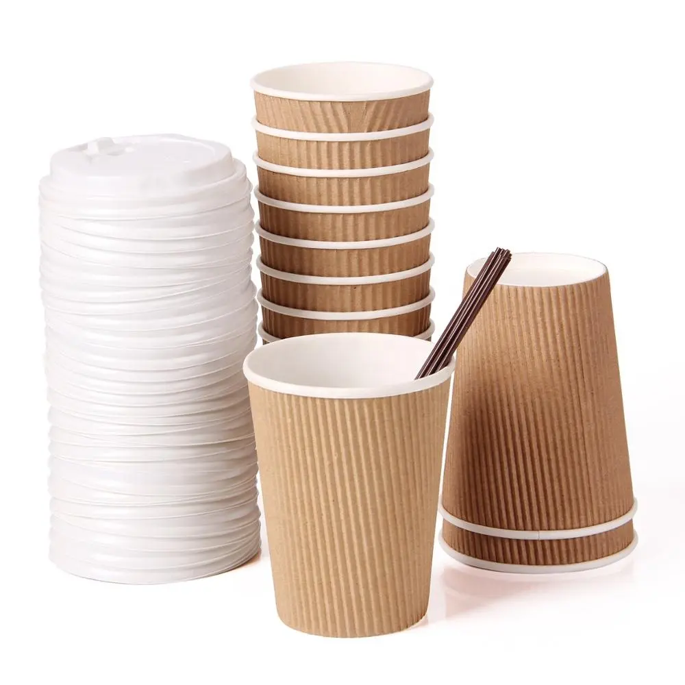 Disposable copos de cafe papel