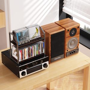Organizador de CD de 2 Niveles, Estante de Almacenamiento de CD con Estante Superior de Exhibición, Estante de CD Premium para Oficina en Casa, Organizador a Granel - Product Image 6