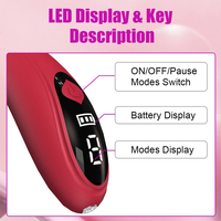 LCD-Display Sexspielzeug Elektrischer Vibrator Stabförmiger Vibrator Nippel-Klitoris-Stimulator G-Punkt-Vibrator Erotikspielzeug für Frauen