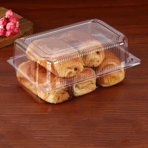 Einweg-Quadratbehälter Klare Klappbare Kunststoff-Verpackungsbox für Obst Kuchen Kunststoff-Lebensmittelboxen - Product Image 1