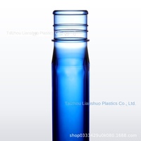 55-Port Blaue PET-Vorformrohre für Wasserspender-Eimer und Fünf-Gallonen-Flaschen mit Crimpunterstützungsring (aus Taizhou)