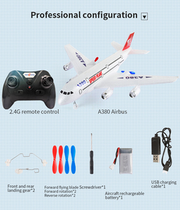 Avión RC Airbus A380 HW30, 2.4G EPP Anticolisión, Giroscopio de 6 Ejes, Luces LED, 15 Minutos de Vuelo, Regalo de Cumpleaños con Temática de Aviación para Niños - Product Image 6