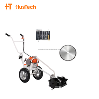 Mesin pemotong rumput tanpa kabel 24V 4 Tak, mesin pemotong rumput bertenaga bensin DIY Dorong Tangan