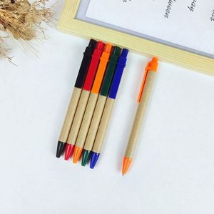 Stylo bille multifonctionnel promotionnel en papier kraft écologique, recyclable, avec logo personnalisé, faible MOQ, pointe 1,0 mm, multicolore - Product Image 6