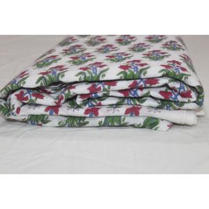 Tissu de couture léger 100 % coton fait main, imprimé floral style bloc, pour robes de filles et de garçons, vendu au mètre - Product Image 4