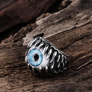 Steampunk picos estilo Retro de <span class=keywords><strong>acero</strong></span> <span class=keywords><strong>inoxidable</strong></span> de mal de ojo, anillo de - Product Image 4