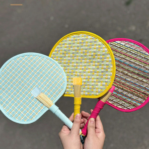 Handmade Woven Bamboo <b>Fan</b> Portable Lightweight Foldable Manual <b>Handheld</b> <b>Fan</b> For Outdoor Use Summer Cooling - Product Image 2