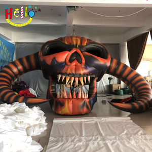Têtes de squelette gonflables géantes, pour <span class=keywords><strong>décoration</strong></span> d'<span class=keywords><strong>halloween</strong></span>, pièces - Product Image 1