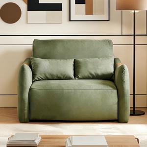 Sofá Cama Moderno de Tela, Convertible, Multifuncional, Reclinable, Sofá de Dos Plazas de Lujo, Sillón Cama Extraíble Inteligente para Espacios Pequeños - Product Image 4