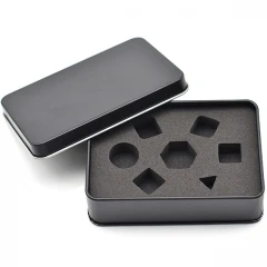 Scatola di latta, scatola di dadi in metallo per giochi di ruolo gioco di <span class=keywords><strong>Dungeons</strong></span> and Dragons, insegnamento della matematica nero - Product Image 2