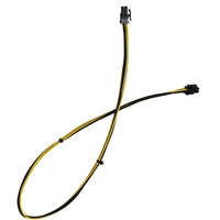 Kabel Adaptor Catu Daya GPU 8 Pin Jalinan PCIe 6 Pin Male untuk Komputer