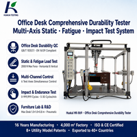 Mesin Pengujian Daya Tahan Meja Kantor Horizontal Vertikal Beban Statis Penguji Kelelahan Dampak EN16139 GB/T10357 PLC