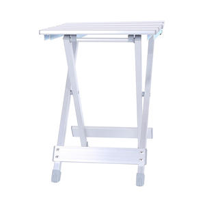 Mesa Plegable Portátil para Exteriores de Aleación de Aluminio 26x28x40, Diseño Minimalista Blanco, Plegable para Viajes, Pesca, Ocio y Uso Doméstico - Product Image 2