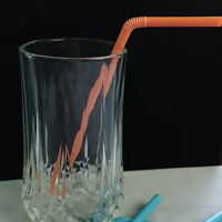 Pailles à boire jetables longues à rayures originales pour fêtes, usage domestique, restaurant, bar, hôtel, mariage