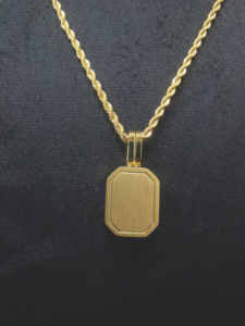 Ciondolo quadrato in cristallo rosso, verde, beige, nero. <span class=keywords><strong>Collana</strong></span> a Catena Stile Corda in Acciaio - Product Image 3