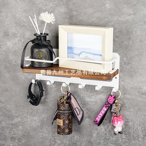 Wall-mounted key <b>hooks</b> for entryways, wall-mounted key racks, wall-mounted <b>shelves</b> for foyer entrances, sample units. - Product Image 4