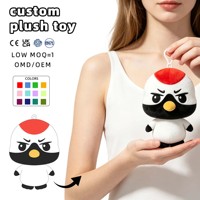 Porte-clés en peluche personnalisé, adorable oiseau en peluche, breloque de sac, ornement suspendu pour voiture, pendentif en peluche douce personnalisé en usine pour cadeau et décoration