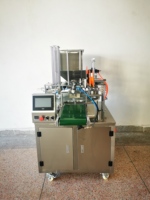Machine de remplissage et de scellage automatique rotative multi-têtes pour yaourt, jus, lait et pâtes
