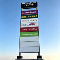 Panneau publicitaire premium, panneau totem LED double face extérieur, signalétique 3D avec logo, certifié, signalétique haute luminosité