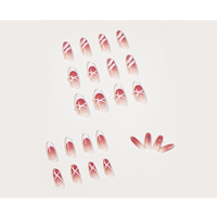 Vente en gros de faux ongles artificiels à couverture complète, à pression sur les ongles avec boîte pour femmes