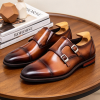 Chaussures plates pour hommes en cuir véritable, style britannique, couleur unie noire, pour la conduite, les occasions formelles, les affaires et les mariages
