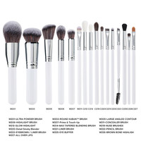 Ensemble de 30 pinceaux de maquillage noirs et argentés, pinceau pour le fond de teint, pinceau pour la poudre, pinceau pour les yeux, ensemble de pinceaux professionnels à poils super doux pour le maquillage.