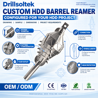 2026 Drillsoltek Alésoir de forage de type canon pour outil HDD, destiné aux projets de forage sans tranchée de pipelines et de traversées de services
