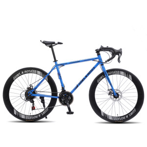 จักรยานเสือหมอบเหล็กกล้าคาร์บอนสูงจากโรงงาน OEM จีนโดยตรง, จักรยานแข่ง 21 สปีดพร้อมดิสก์เบรกและแฮนด์ดรอปบาร์สำหรับผู้ใหญ่และเยาวชน - Product Image 1