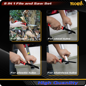 8-इन-1 मल्टी ब्लेड हैंड ने देखा ब्लेड त्वरित परिवर्तन तंत्र ड्रेवॉल कटर हैकसॉ धातु स्टील 150 मिमी प्लास्टिक हैंडल देखा - Product Image 5