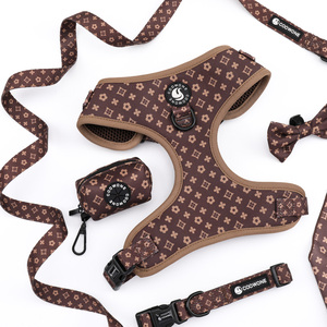 Individuell Anpassbares Luxus-Mode Wende-Geschirr Designer Maßgefertigt mit Eigenmarken-Druck Haustier-Leine Halsband Hundegeschirr-Set - Product Image 2