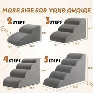 Escaleras para Mascotas, Rampa para Perros, 3 Escalones de Espuma para Subir a la Cama o Sofá, para Cachorros Pequeños, Antideslizantes, Venta al Por Mayor de Fábrica - Product Image 5