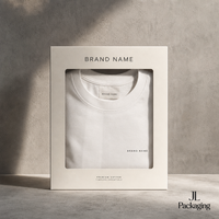 Boîtes en papier de qualité supérieure pour t-shirts, avec logo personnalisé imprimé, fenêtre transparente, boîte de présentation, emballage cadeau pour la vente au détail de vêtements