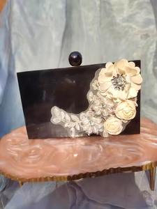 Contemporary Stylish Resin Clutch & Luxury Handbag Trendy Artistic Detailing <b>Accessories</b> for Weddings Evenings Out - Product Image 5