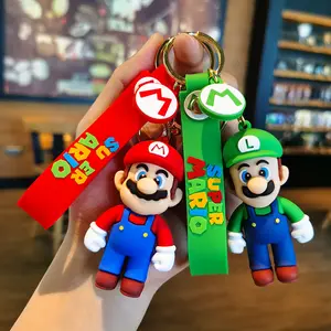 Phim Hoạt Hình 3D PVC Keychain Super Mario Bros Nấm Móc Chìa Khóa Xe Túi Trang Trí Vòng Chìa Khóa Khuyến Mại Quà Tặng Tùy Chỉnh Cao Su Keychain