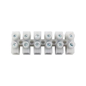 Blocco di connessioni a 6 pin, colore bianco, ideale per connessioni elettriche e assemblaggi in progetti elettronici. - Product Image 1