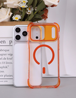 Coque de téléphone transparente pour iPhone 17 Pro Max 18 Pro Max, protection antichoc magnétique en PC+TPU à quatre coins