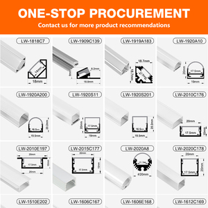 Boîtier en aluminium de bande de LED d'entrepôt d'UE avec le <span class=keywords><strong>profil</strong></span> en aluminium de lumière linéaire monté par surface de diffuseur de PC - Product Image 3